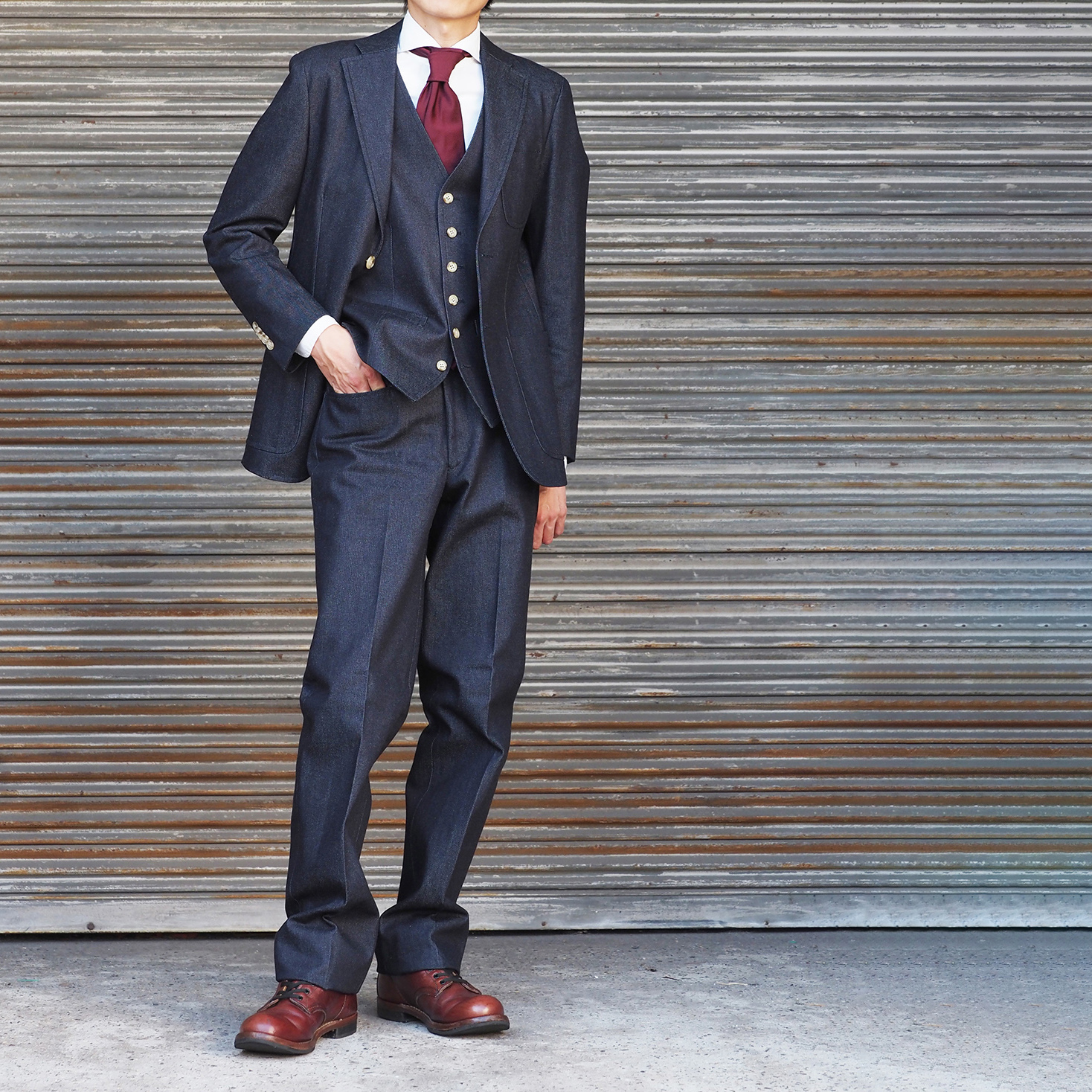 okayama denim suit